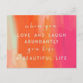 Live and Love Life Briefkaart