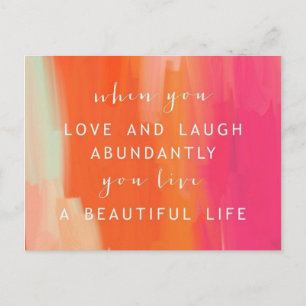 Live and Love Life Briefkaart