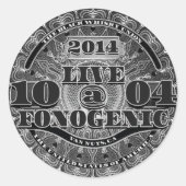 LIVE AT FONOGENIC - Sticker rond (Devant)