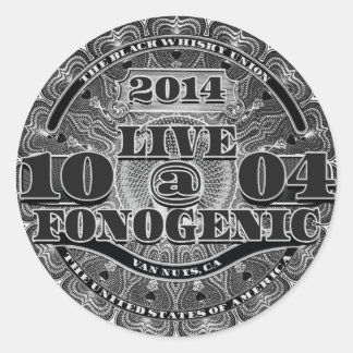 LIVE AT FONOGENIC - Sticker rond