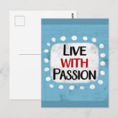 Live Avec Passion Carte Postale (Devant / Derrière)