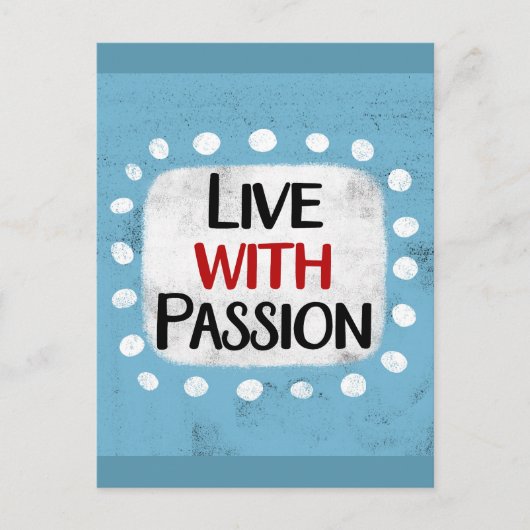 Live Avec Passion Carte Postale (Devant)