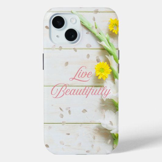 Live Beautiful - iPhone / coque ipad (Verso)