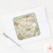 Live Believe Cherish Vierkante Sticker (Envelop)