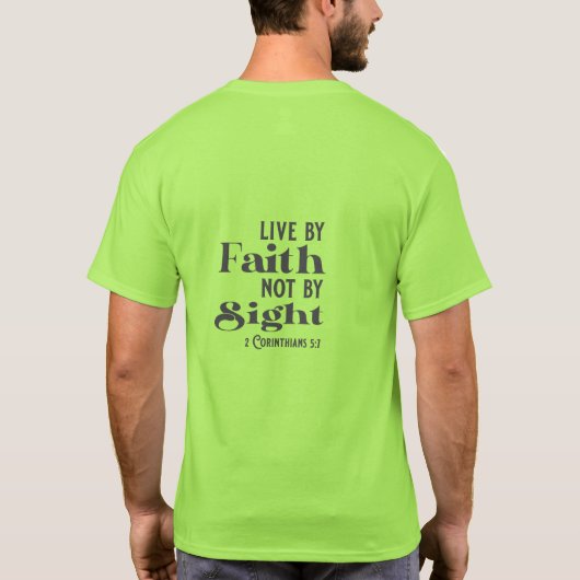 Live by Faith not Sight Kerk Groep T-shirt (Achterkant)