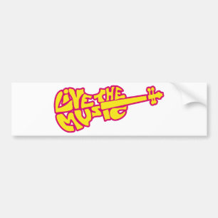 Live de muziek bumpersticker