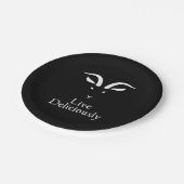 Live Delicious Black Phillip Papieren Bordje (Gekanteld)