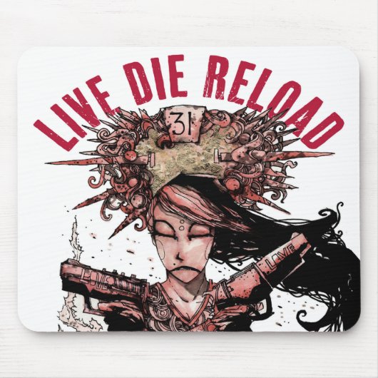 Live Die Reload Muismat (Voorkant)
