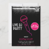 Live DJ Night Event Party Bar Flyer Kaart (Voorkant)