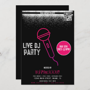 Live DJ Night Event Party Bar Flyer Kaart