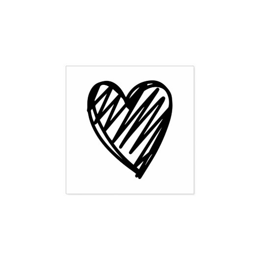 LIVE DOODLE HEART Sign Punch Kaart loyaliteitskaar Rubberstempel (Afrduk)