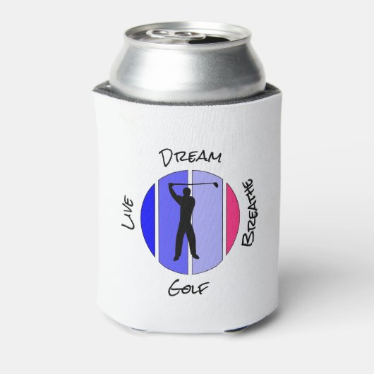 Live, dream, breathe golf blikjeskoeler (Blikje Achterkant)