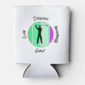 Live, dream, breathe golf blikjeskoeler (Voorkant)