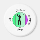 Live, dream, breathe golf magneet (Voorkant)