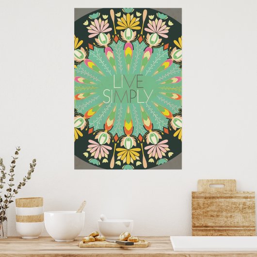 Live Eenvoudig afdrukken Poster (Keuken)