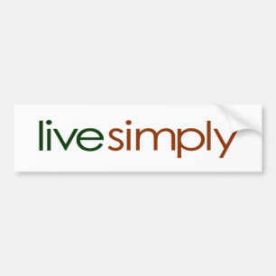 Live Eenvoudig Bumpersticker