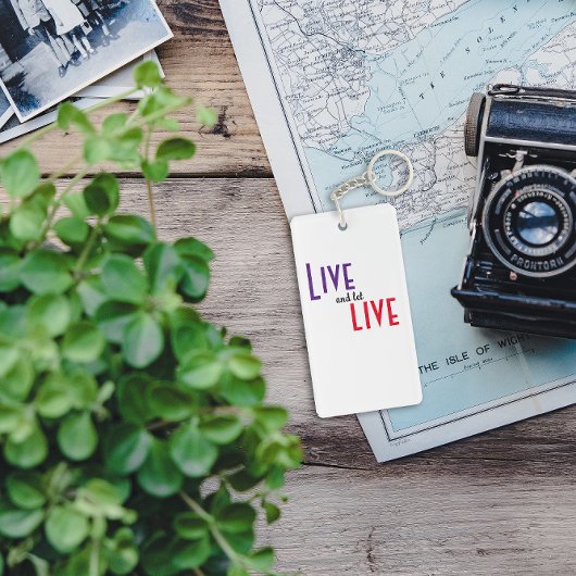 Live en laat live proverb sleutelhanger