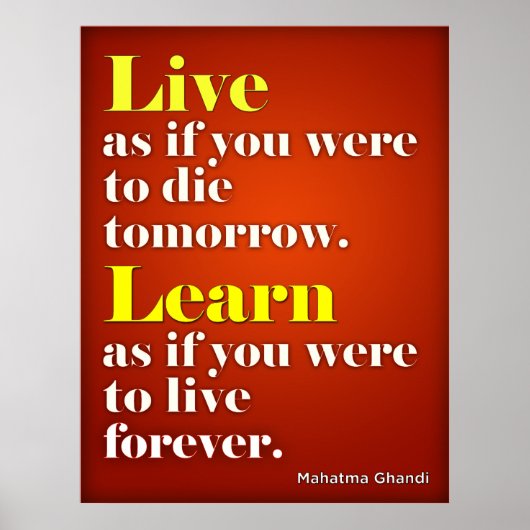 Live en meer weten poster (Voorkant)