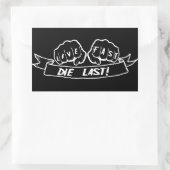 Live Fast Die Last Rechthoekige Sticker (Tas)