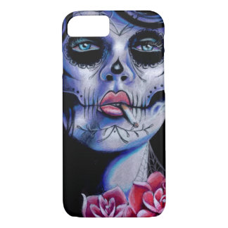 Live Fast Die Young Dag van de Doden Portret iPhone 8/7 Hoesje