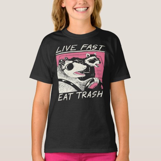 Live Fast! Eat Trash! Classic T-Shirt (Devant)