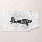 Live Fast, Fly High, Be Free Airplane Handdoek (Handdoek)
