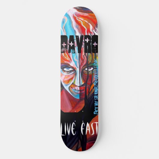 live fast skateboard (Voorkant)