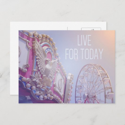 Live For Today - Carte postale Carnaval (Devant / Derrière)