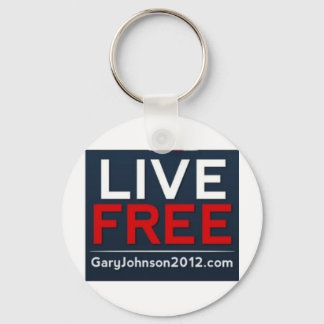 Live Free Gary Johnson voor President 2012 Sleutelhanger