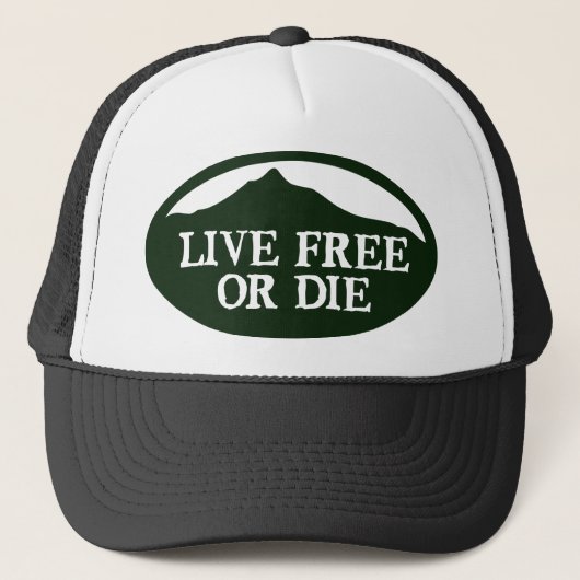 Live Free Monadnock Trucker Pet (Voorkant)