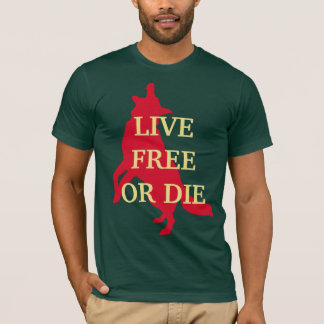 Live Free or Die t-shirt met Wolf