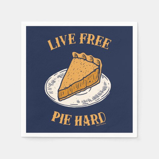 Live Free Pie Hard Servet (Voorkant)