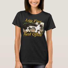 "Live Free", Smiler, cute, cat, gift T-shirt