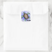 Live Free Turtle Ronde Sticker (Tas)