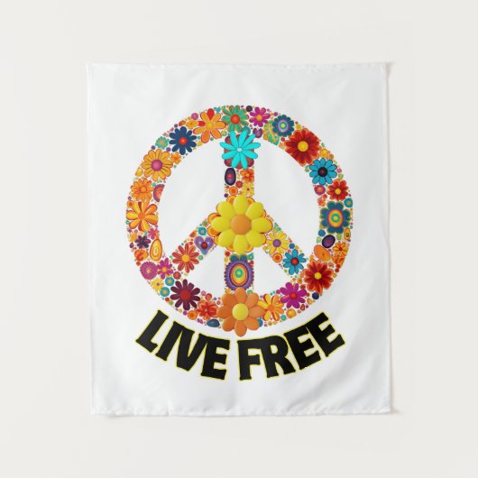 Live Free.w Wandkleed (Voorkant)