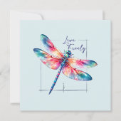 Live Freely - Dragonfly Kleurrijk Inspirerend (Voorkant)
