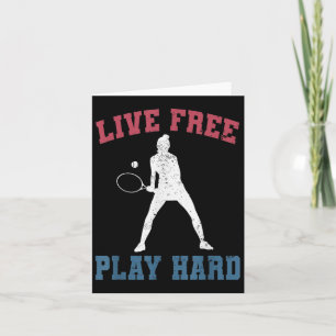 Live Gratis spelen Hard Vrouw Tennisspeler Funny Q Kaart