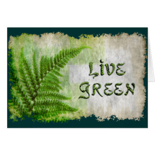 LIVE GREEN Eco Enviro Gift Kaart voor Earth Day