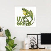Live Green Poster (Thuiskantoor)