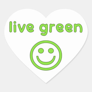 Live Green Pro Milieu Milieuvriendelijk Hernieuwba Hart Sticker