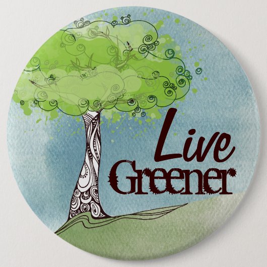 Live Green Ronde Button 6,0 Cm (Voorkant)