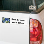 "live green, stem blue" bumpersticker (Op Truck)
