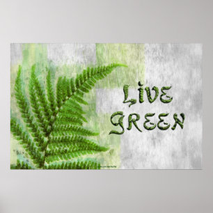 LIVE GROEN Milieu Eco Art Poster