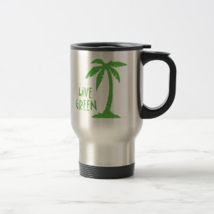Live groen - palmboom reisbeker