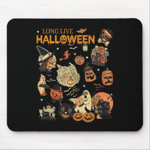 Live Halloween  Pumpkin Witch Ghost Black C Muismat