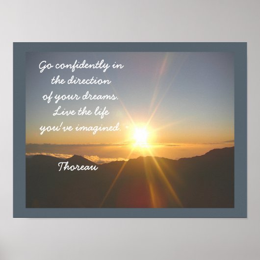 Live het leven - Thoreau-quote - kunstdruk Poster (Voorkant)