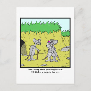 Live in a Dump: Rat cartoon Briefkaart