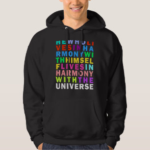 Live in Harmony Trust Universe Rainbow Stoicism Qu Hoodie