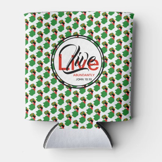 Live In overvloed John 10:10 ZAMBIA Blikjeskoeler (Voorkant)