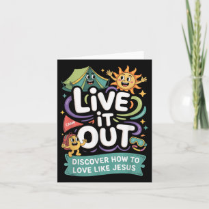 Live It Out Love Like Jesus VBS 2025 Christelijke  Kaart